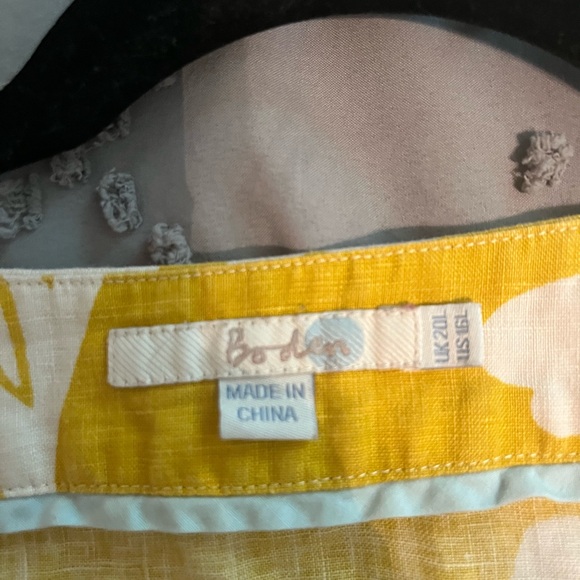 Boden Sunlit Yellow and White Linen Dress - Picture 2 of 4